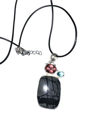 Braided Black and Brown Leather Necklace for Women – Elegant Everyday Layering